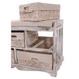 thumbnail of Kommode und Sitzbank mit 5 Schubladen, 45x77x36cm, Shabby-Look, Vintage ~ weiß