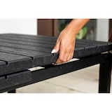 thumbnail of Ausziehbarer Tisch 180/240x90 cm, Stahl, Holzoptik-Top, 10 Plätze, Garten/Terrasse – THOMAS XL – Anthrazit