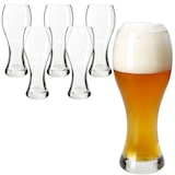 thumbnail of 6er Set Weizenbiergläser klar 0,5L Weißbier-Glas klassisch Hefeweizen Bier-Glas