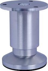 thumbnail of 8 Möbelfüße Sofafuß Möbelbeine ALUMINIUM gebürstet Höhe 8 cm 38 mm belastbar bis 250 KG Sofa Bett