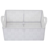 thumbnail of Aufbewahrungskorb HWC-C37, Dekokorb Korb Körbchen Aufbewahrung Regalkorb Deko 14x31x23cm ~ weiß