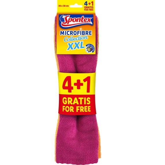 Spontex Microfibre Collection XXL trapo para limpiar Microfibra Colores surtidos 5 pieza(s)