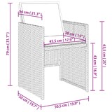 thumbnail of vidaXL 13-tlg. Garten-Essgruppe mit Kissen Schwarz Poly Rattan