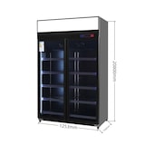 thumbnail of Gasfrit- Armario expositor para bebidas refrigerado 2 puertas SUBZERO 1253 x 750 x 2080 mm 1300 litros  refrigeración ventilada Luz led colorida