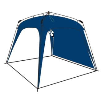 Where Tomorrow Pop Up Pavillon - 250 x 250 x 190 cm - Blau