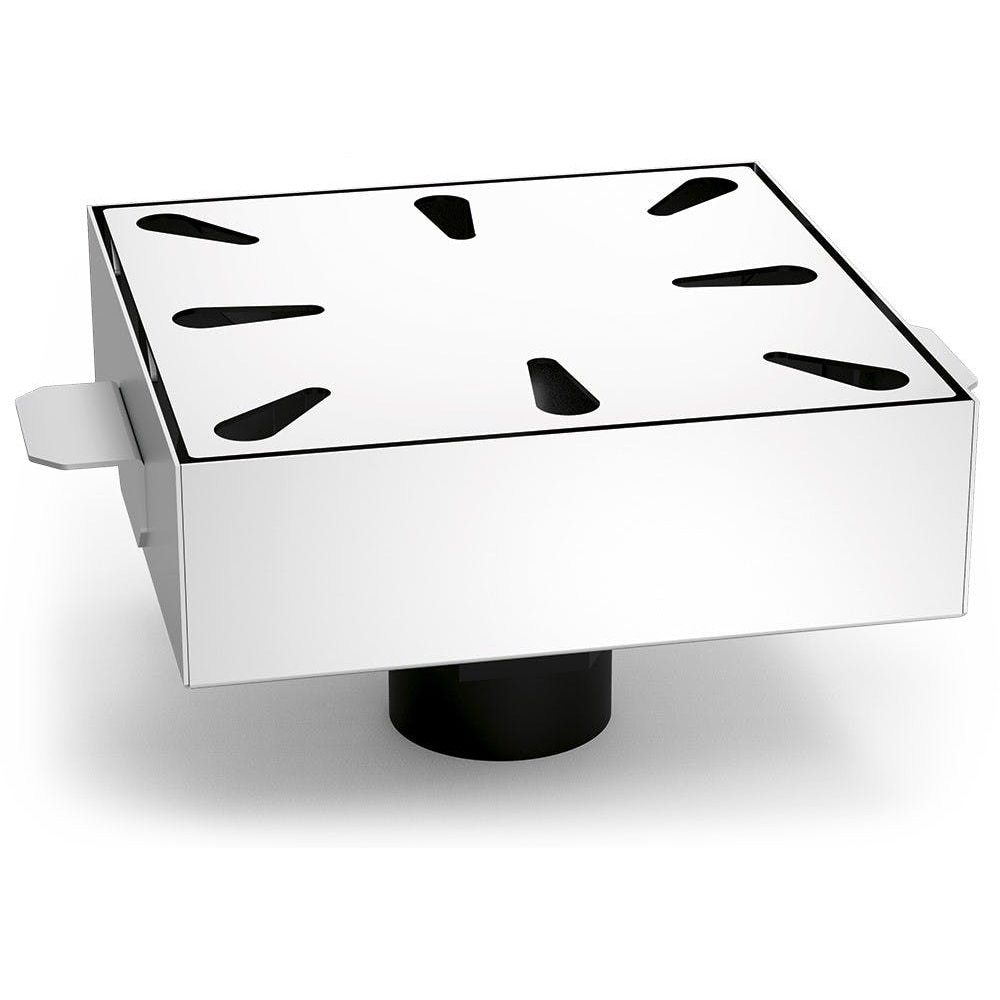 Sumidero sifónico inoxidable salida vertical 200x200 mm de Fricosmos