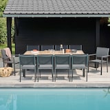 thumbnail of Set aus Gartentisch und 10 Sitzgelegenheiten aus Aluminium und Keramik