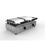 thumbnail of METRO Professional Dubbele contactgrill GPG2201, roestvrij staal, 57 x 36 x 20 cm, geribbeld, met vetopvangbak, zilver