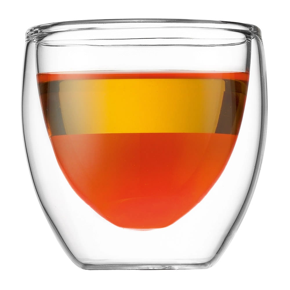 Set aus 2 Gläsern 8 cl doppelwandig - Transparent Bodum Glas