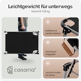 thumbnail of CASARIA® Alu Sonnenliege mit Dach Seitentasche Klappbar Wetterfest Gartenliege Grau