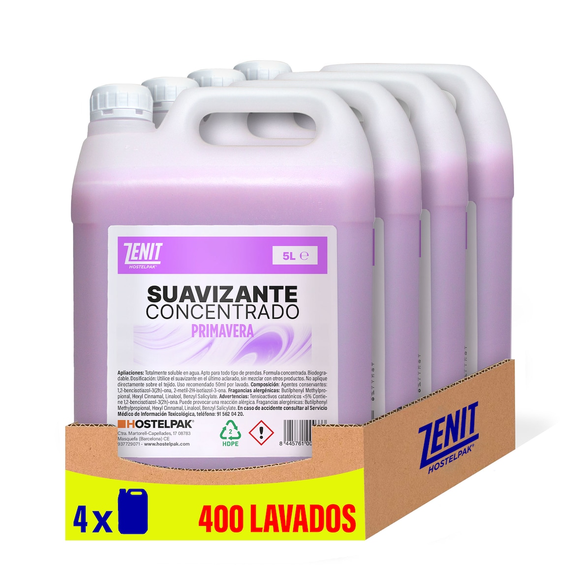5L - Fragancia Suavizante concentrado para ropa - Primavera - Suavizante profesional lavadora