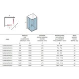 thumbnail of Box Doccia Flora H190 Cristallo Anticalcare 6mm Satine - 79x109