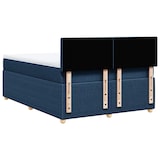 thumbnail of vidaXL Boxspringbett mit Matratze Blau 140x190 cm Stoff