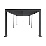 thumbnail of Pergola HWC-L46, Gartenpavillon Lamellen-Pavillon, 10cm-Aluminium-Gestell, Regenrinne sturmfest, 3x6m ~ anthrazit