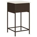 thumbnail of vidaXL 3-tlg. Gartenbar-Set mit Kissen Braun Poly Rattan