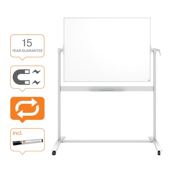 Nobo Classic Nano Clean™ Quadro Branco Móvel 1200x900mm