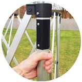 thumbnail of Gazebo 3x4,5 m nero pieghevole alluminio piantone esagonale 45mm con laterali