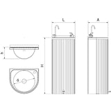 thumbnail of Fuente de agua de columna con pedal 350x300x850 mm