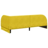 thumbnail of vidaXL Hoekbedframe met hoofdeinde Geel 90 x 190 cm Fluweel