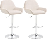 thumbnail of 2er Set Barhocker Braga Samt creme/Metall in Chromoptik