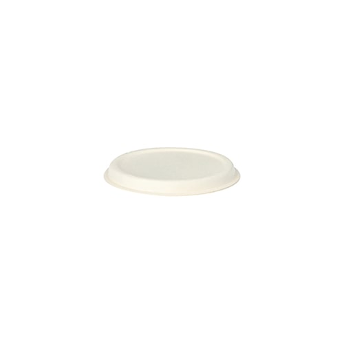PAPSTAR 50 Deckel für Dressingschalen Zuckerrohr "pure" rund Ø 6 cm weiss (89829, 50 Stück)