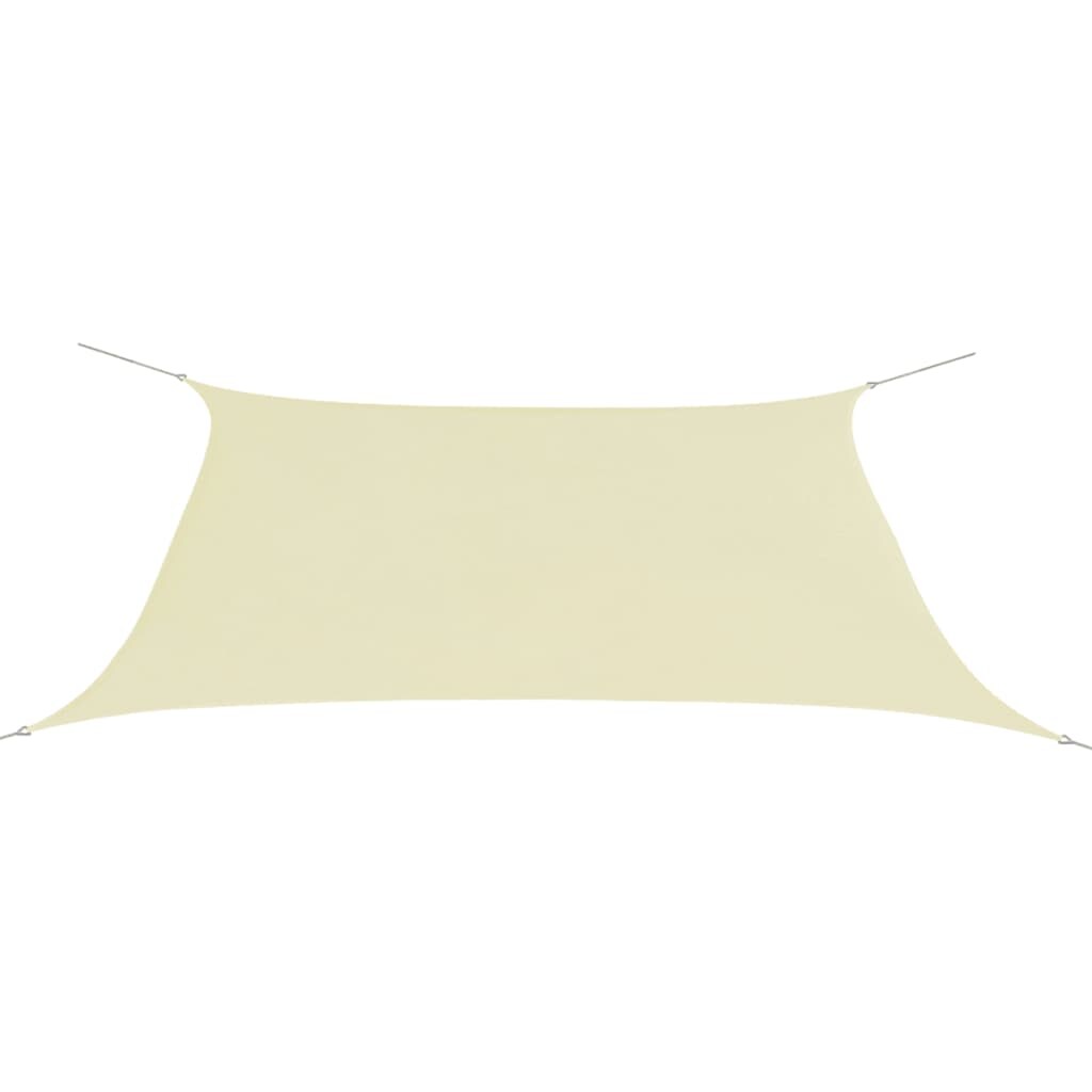 vidaXL Sonnensegel Oxford Gewebe Rechteckig 2 x 4 m Creme