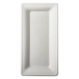 thumbnail of PAPSTAR 500 Teller, Zuckerrohr "pure" eckig 13 cm x 26 cm weiss (89746, 10x50 Stück)