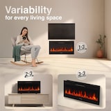 thumbnail of KAMINIO Elektrokamin MARLON - Elektrischer 3-in-1 Kamin mit Heizung, 3D-Flammeneffekt, 12 Flammenfarben, Fernbedienung - 36 Zoll