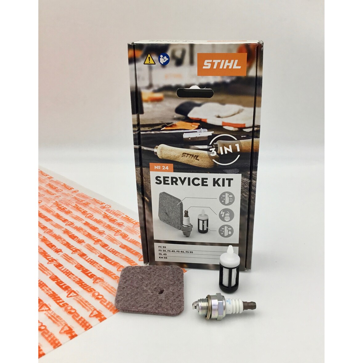 STIHL Service Kit 24 FC 55, FS 38, FS 45, FS 46, FS 55, HL 45, KM 55 41400074100 Filter, Zündkerze