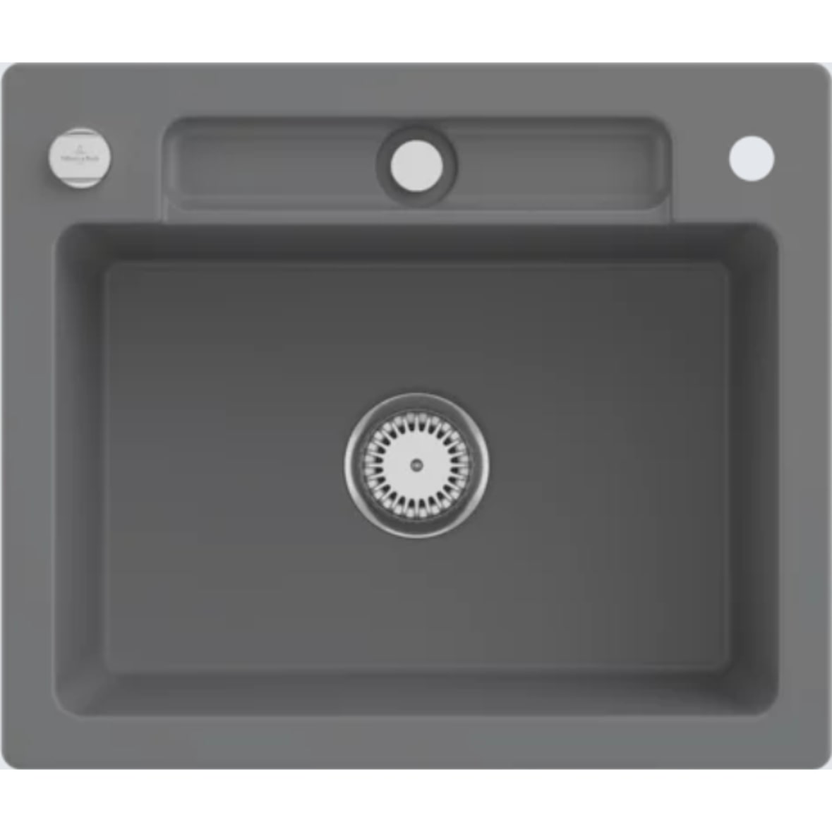 Villeroy&Boch Spülbecken, Küchenspüle Siluet 60 S Graphite 600x510mm, Unterschrankbreite 60cm