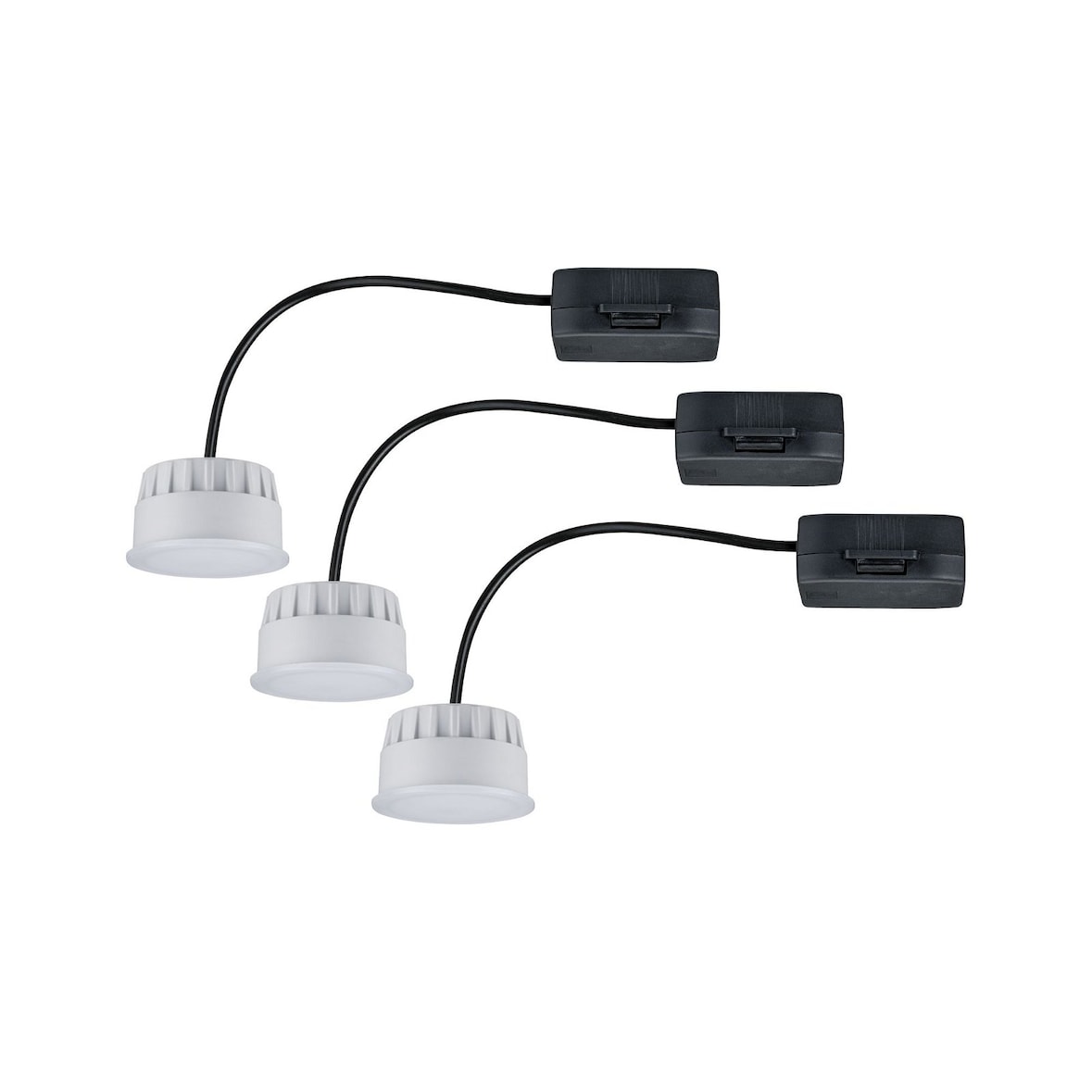 Paulmann Spot encastré modulaire LED 3-Step-Dim Choose Coin Kit de 3   rond 50mm  Coin 3x6W 3x470lm 230V gradable 2700K Satiné 92473