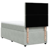 thumbnail of vidaXL Boxspringbett mit Matratze Hellgrau 90x200 cm Samt