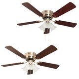 thumbnail of Deckenventilator Kisa Deluxe MA Rosenholz / Walnuss mit Licht 105