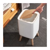 thumbnail of Poubelle Sur Pied De Salle De Bain Push - Malmo Square - Kitchen Move - 10l - Bois Design