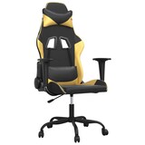 thumbnail of vidaXL Gaming-Stuhl mit Massagefunktion Schwarz & Golden Kunstleder