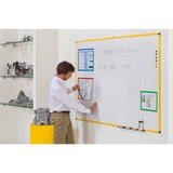 thumbnail of Bi-Office Ultrabrite Whiteboard - 120x90cm, Stahloberfläche, gelber Rahmen