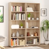 thumbnail of CASARIA® Bücherregal Holz Eiche 5 Fächer 190x60x28cm Büroregal Standregal Küche
