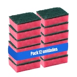 thumbnail of Pack 12 uds - Esponja estropajo pequeña - Útiles de limpieza - Abrasiva para platos, Pequeña para fregado intenso, Uso doméstico eficiente