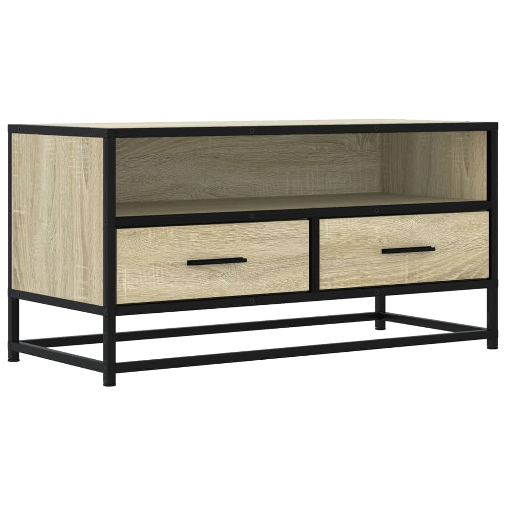 Helloshop26 - Mobile TV multimediale mensola TV credenza TV sala da pranzo soggiorno camera da letto rovere Sonoma 80 x 34,5 x 40 02_0027539