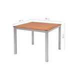 thumbnail of METRO PROFESSIONAL Tavolo da bistrot Lynx, alluminio/legno di eucalipto, 90 x 90 cm, quadrato, argento