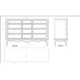 thumbnail of Kommode mit 9 Schubladen beige Maddy - Weiß Holz Amadeus 140x45 cm