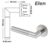 thumbnail of Türgriff Edelstahl Türgarnitur Türdrücker Türbeschlag Türklinke Innentür Bad WC ELEN BB Garnitur-SET