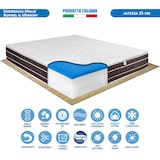 thumbnail of Materasso memory e molle bonnel rigido Strong matrimoniale 160x190 H25 lato estate/inverno sfoderabile- Comprarredo