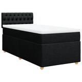 thumbnail of vidaXL Boxspringbett mit Matratze Schwarz 100x200 cm Stoff