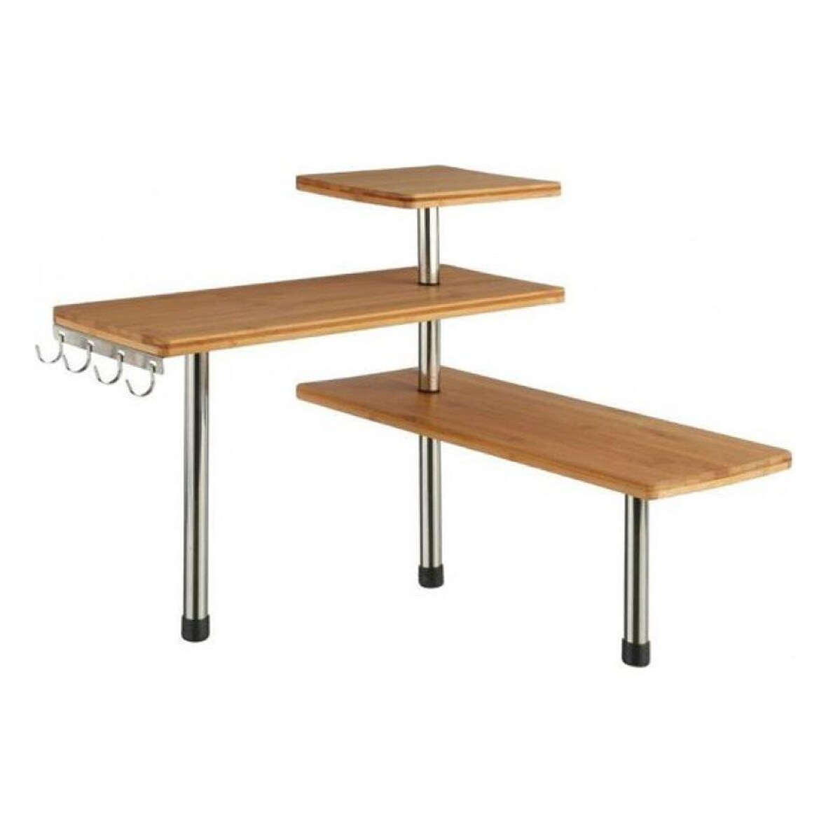 WellHome - Bambus-Eckregal für die Küche, kompakt und elegant 45x43x38,5cm