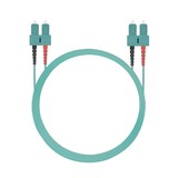 thumbnail of Helos LWL Patchkabel SC/SC Duplex 50/125µm OM3 aqua 2,0m