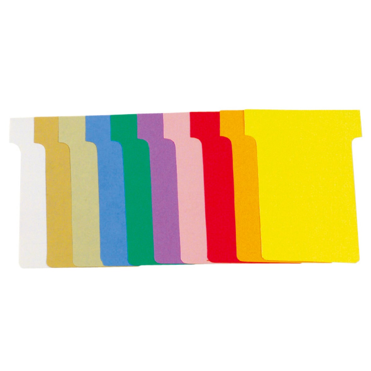 Exacompta - Réf. 57945E - 1 Paquet de 1000 fiches en T n°1,5 - L45 x H53 x l36 x h15 mm - Couleurs assorties