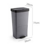 thumbnail of Cubo de Basura para Reciclaje Triple 70L | 3 Compartimentos con Pedal y Tapa Hermetica | Vertical y Ergonómico | Duradero -