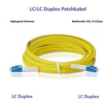 thumbnail of Helos LWL Patchkabel LC/LC Duplex 9/125µm OS2 gelb 15,0m