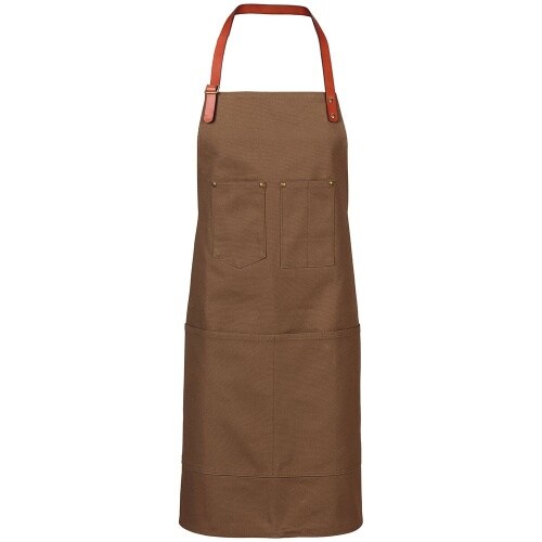 Latzschürze Canvas, B 86 x L 86 cm, Fb. Fb. toffee : 100% Baumwolle (10,02oz.) : toffee